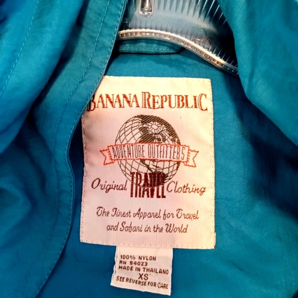 🦚VTG teal green Banana Republic Anarak Jacket - Picture 3 of 10